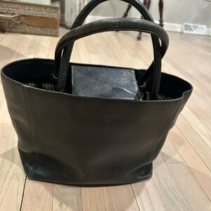 Kenneth Cole New York Black Leather Tote